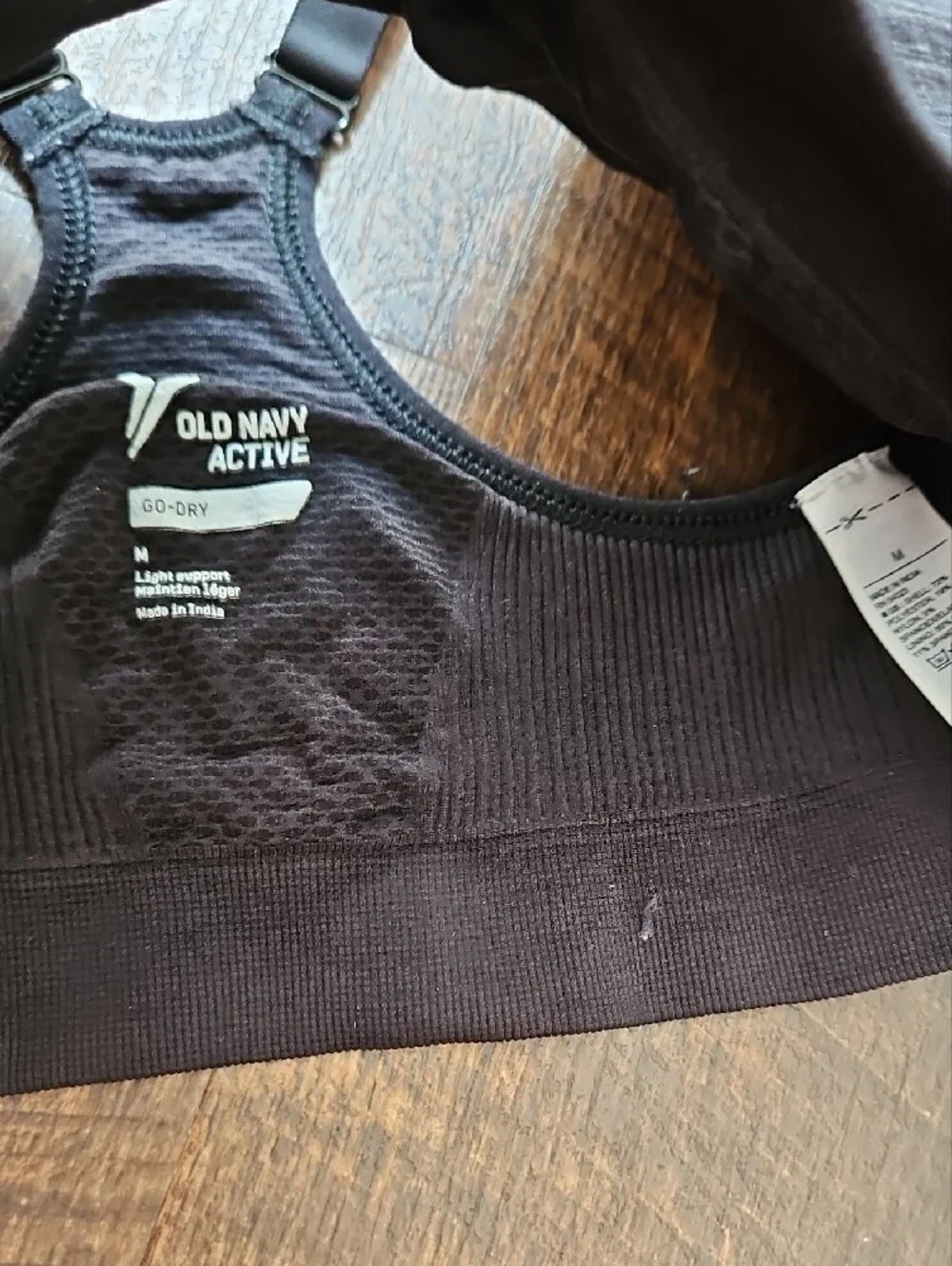 Old Navy Active Go-Dry Light Support Wireless Sports Bra in heather gray
